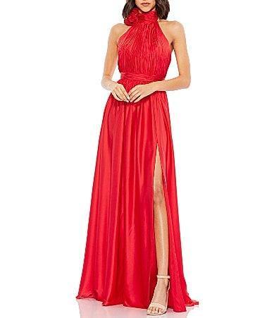 Womens Chiffon Halter Gown Product Image