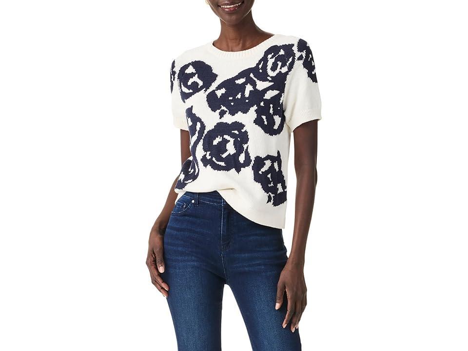 NIC+ZOE ROSE BLOOM SWEATER (Cream ) Women's Sweater Product Image