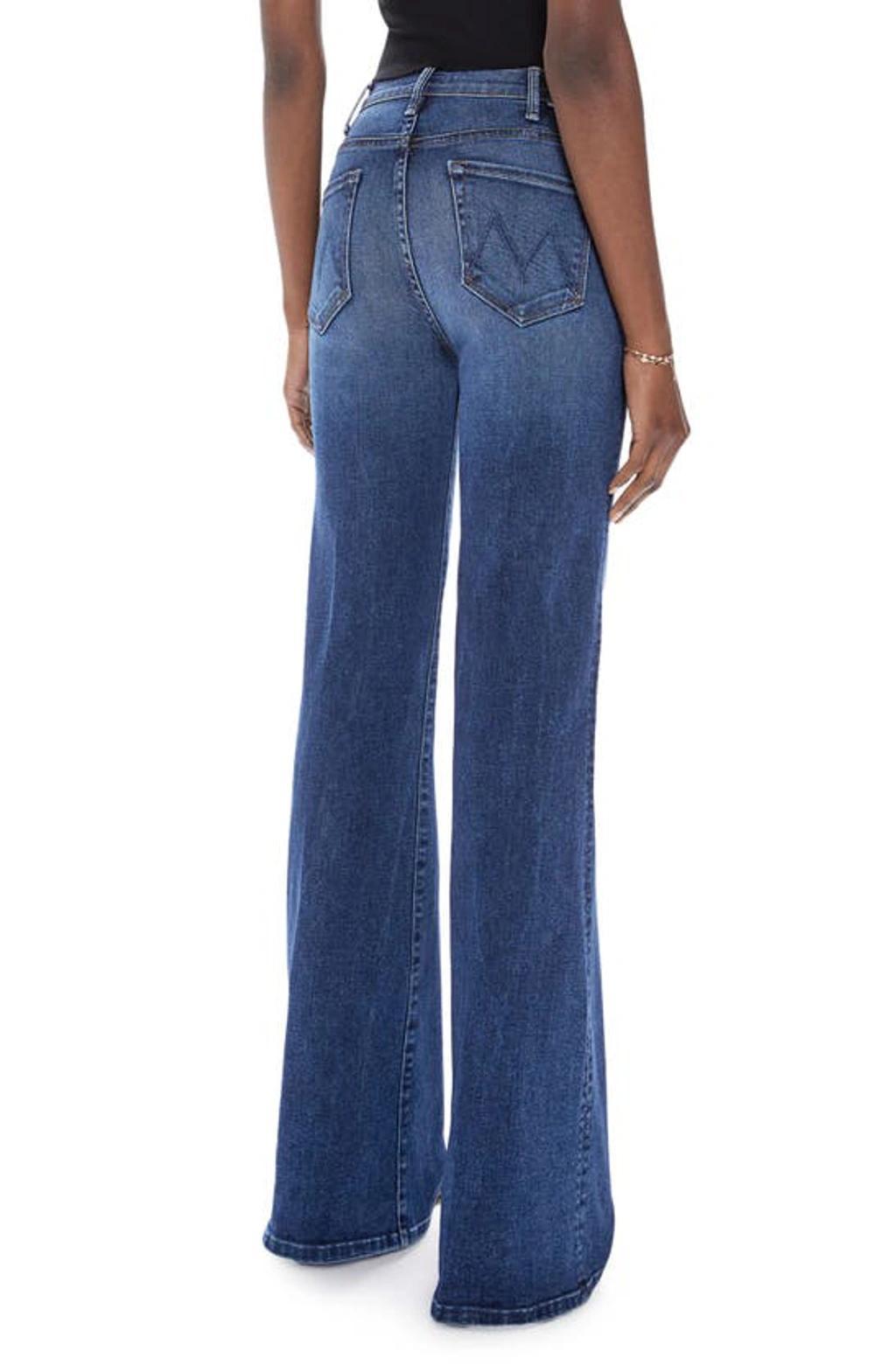 MOTHER The Hustler Distressed Stretch Jeans In Blue product image