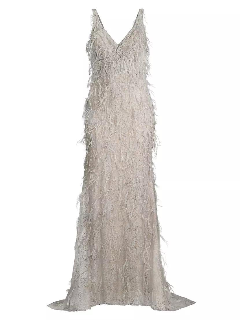 Fringed Sleeveless Gown Product Image