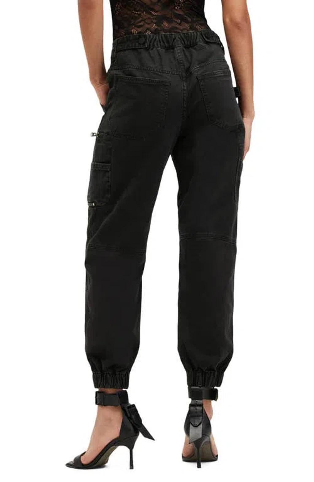 Florence Jogger Pants In Washed Black Product Image