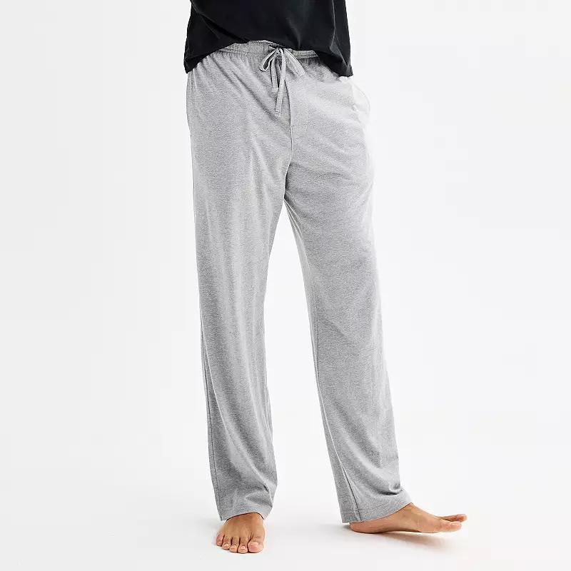 Mens Sonoma Goods For Life Essential Knit Pajama Pants Dark Silver Product Image