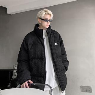 Mock Neck Zip-Up Puffer Jacket Product Image