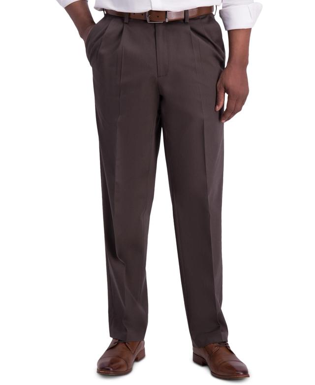 Haggar Iron Free Premium Khaki Mens Classic Fit Pleated Pant, 40 32 Product Image