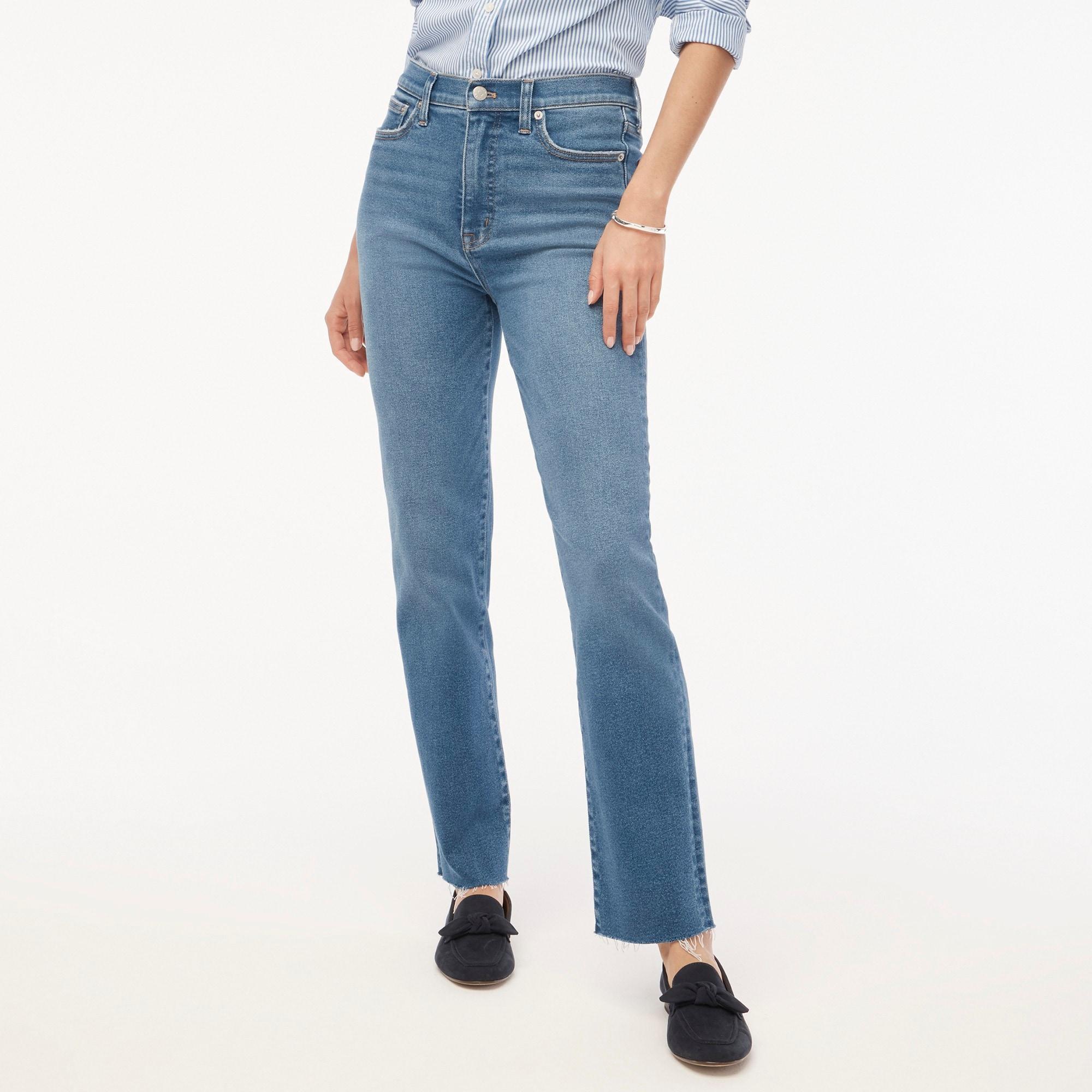 Stovepipe jean with cut hem in signature stretch+ Product Image