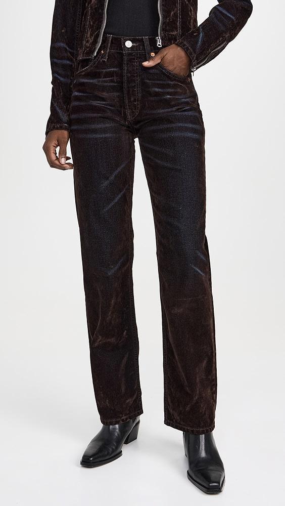 RE/DONE 90s High Rise Loose Flocked Jeans | Shopbop Product Image