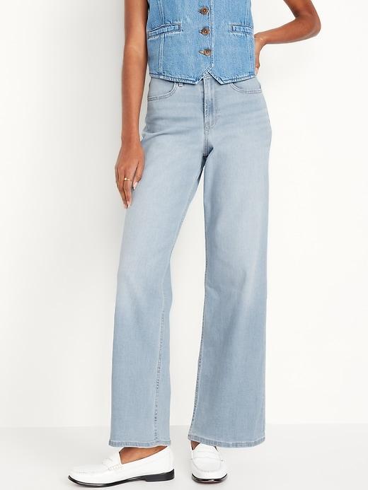 High-Waisted Wow Wide-Leg Jeans Product Image