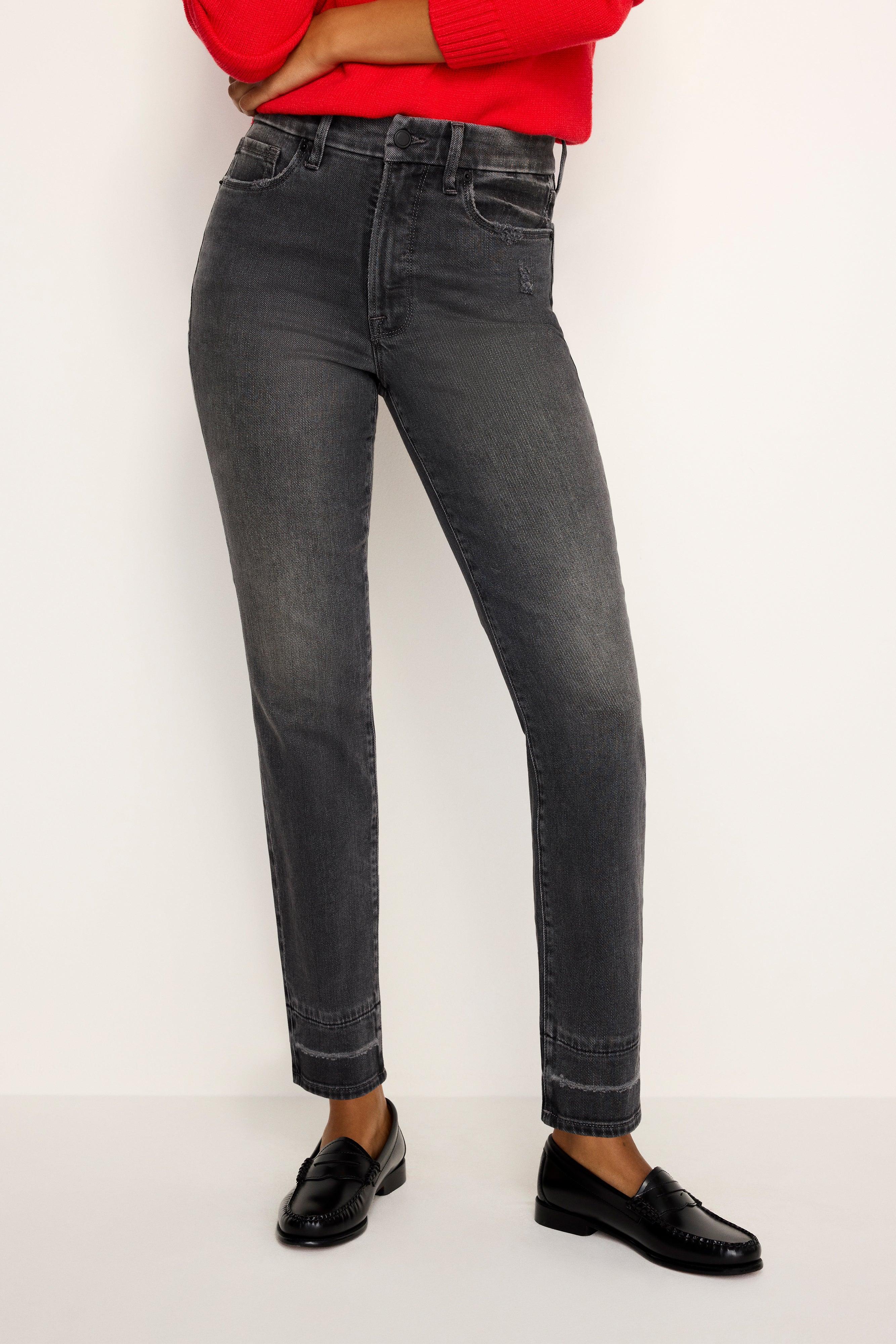 GOOD CLASSIC SLIM STRAIGHT JEANS | BLACK345 Product Image