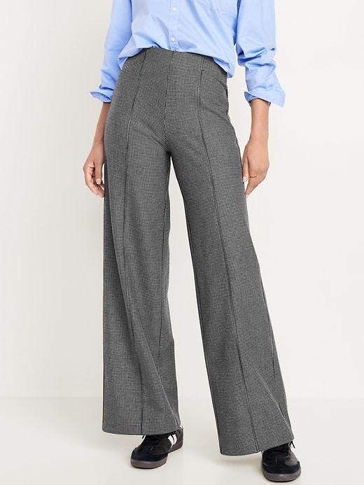 High-Waisted Pull-On Pixie Wide Leg Pants Product Image