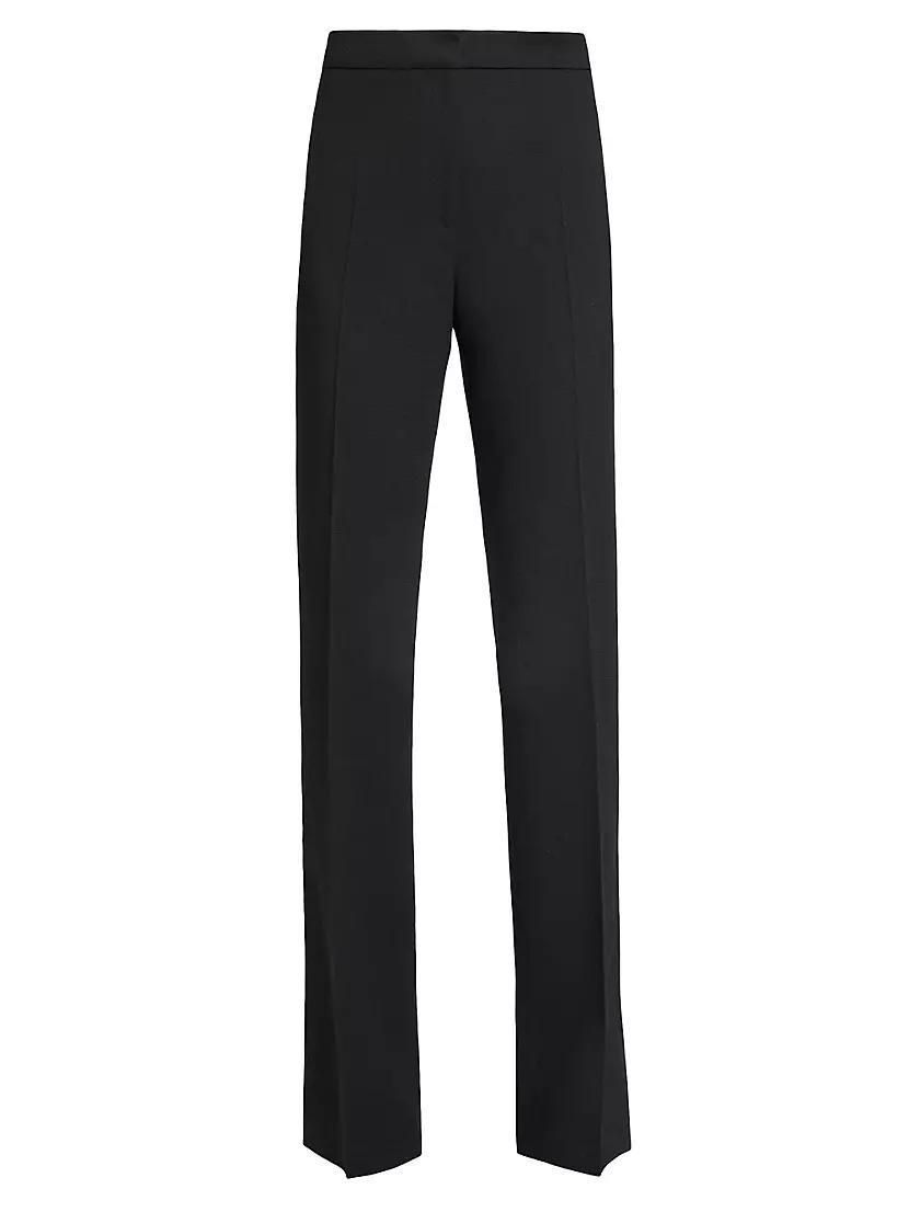 Wool High-Rise Straight-Leg Pants Product Image