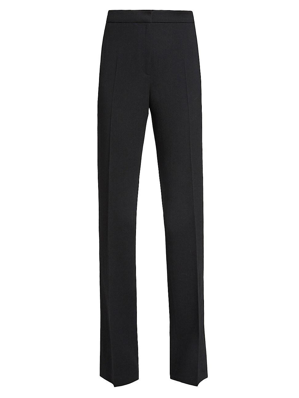 Womens Wool High-Rise Straight-Leg Pants Product Image