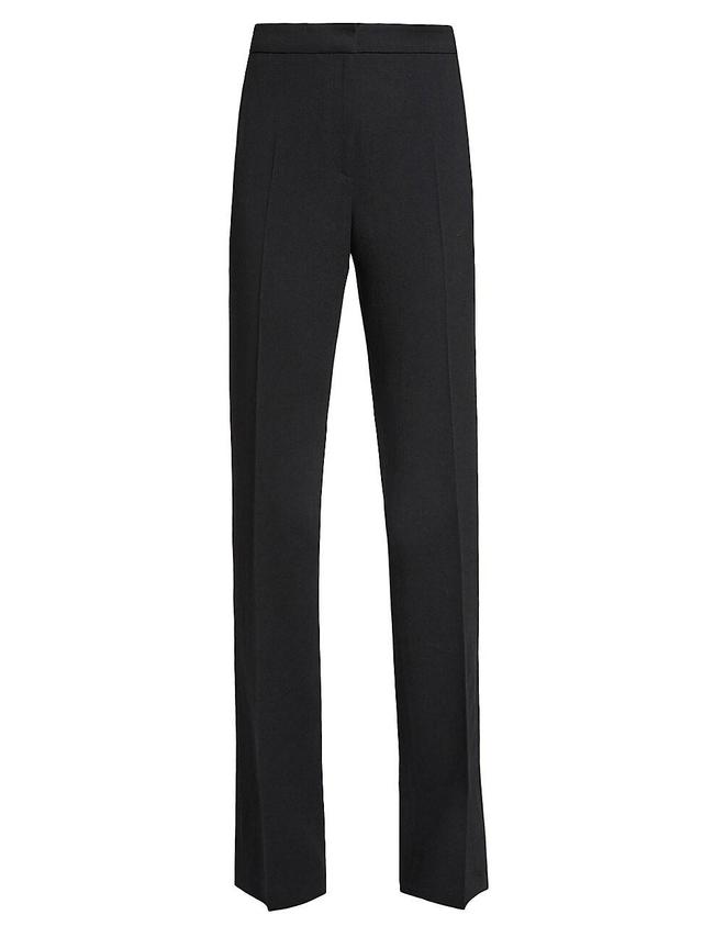 Womens Wool High-Rise Straight-Leg Pants Product Image