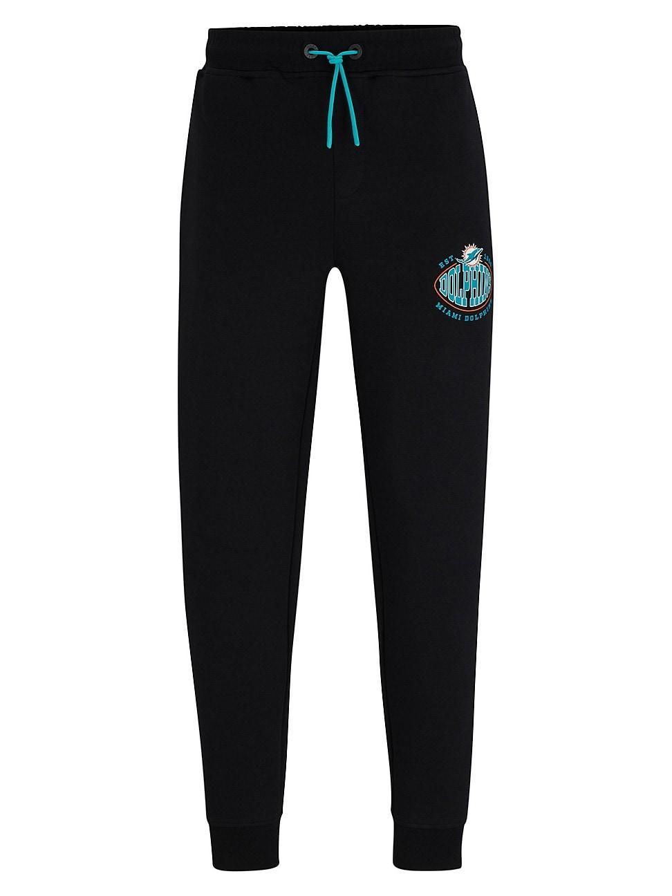 Mens BOSS x NFL Cotton-Blend Tracksuit Bottoms With Collaborative Branding Product Image