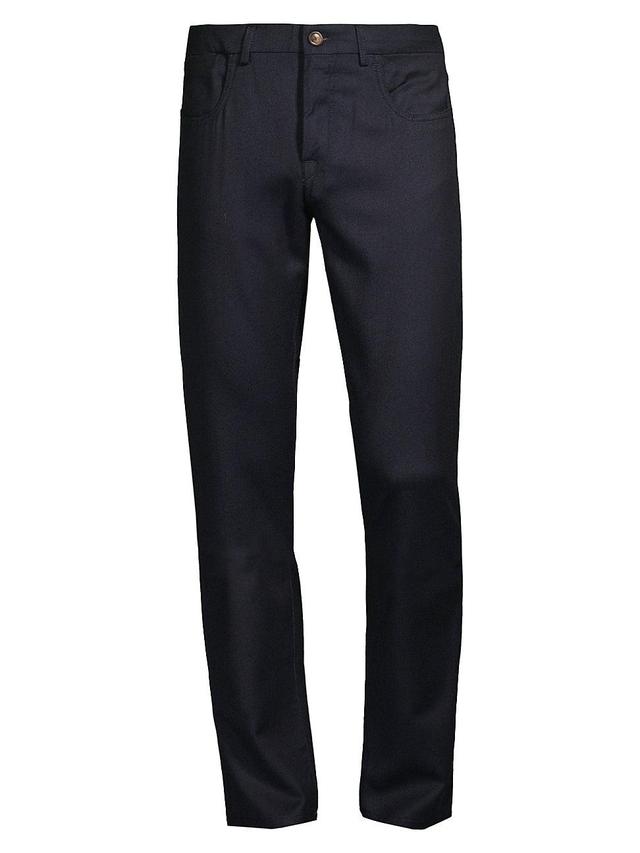 Mens Flannel Wool Trousers Product Image