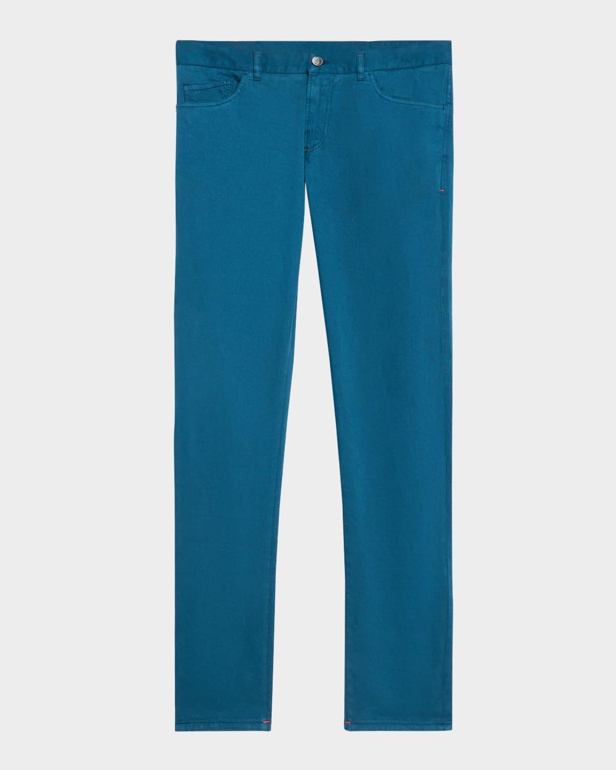 Mens Cashmere-Cotton Slim 5-Pocket Pants Product Image