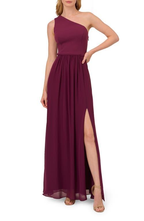 Adrianna Papell One-Shoulder Georgette Gown Product Image