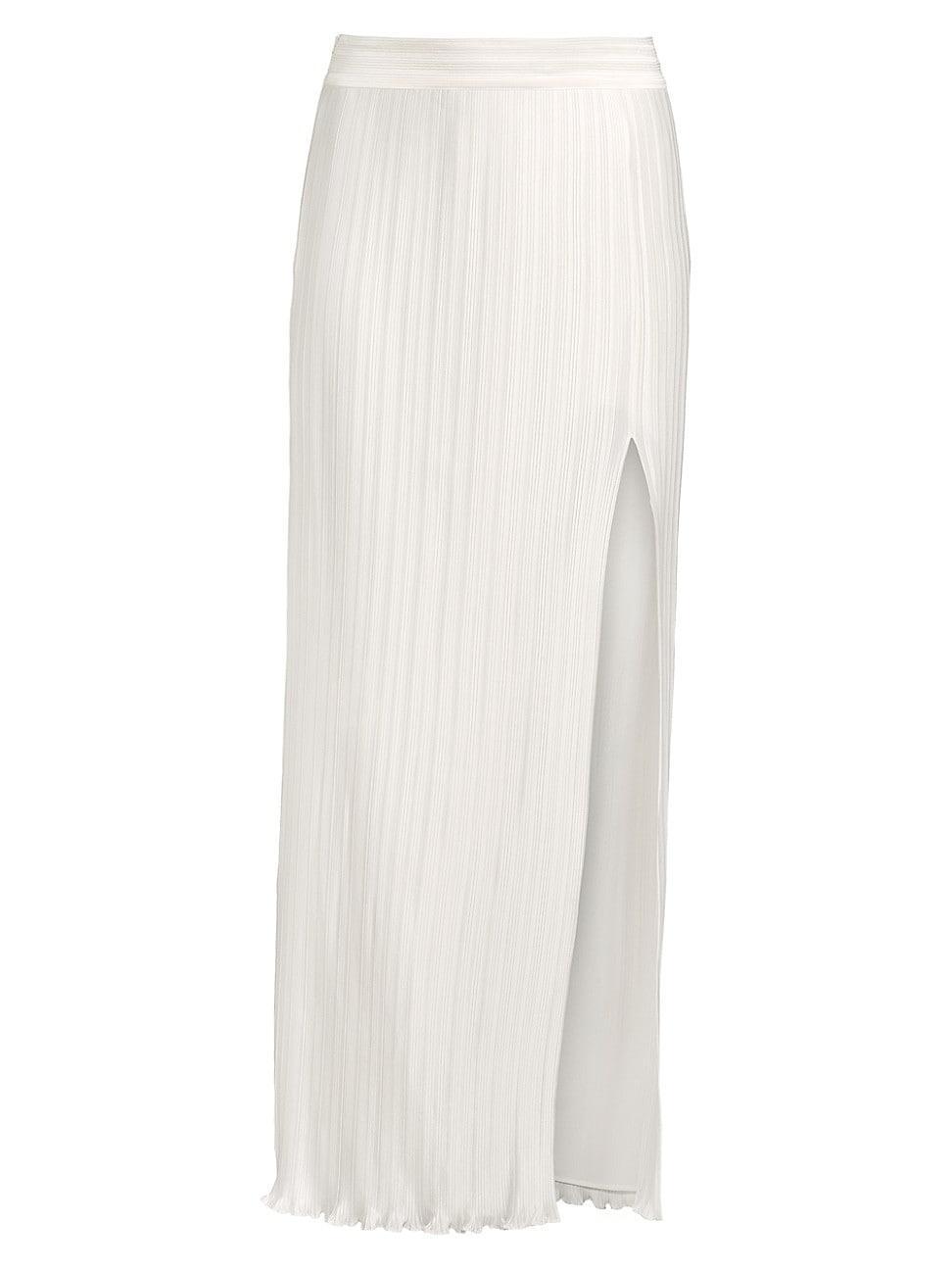 Womens Salma Pleated Satin Maxi Skirt Product Image