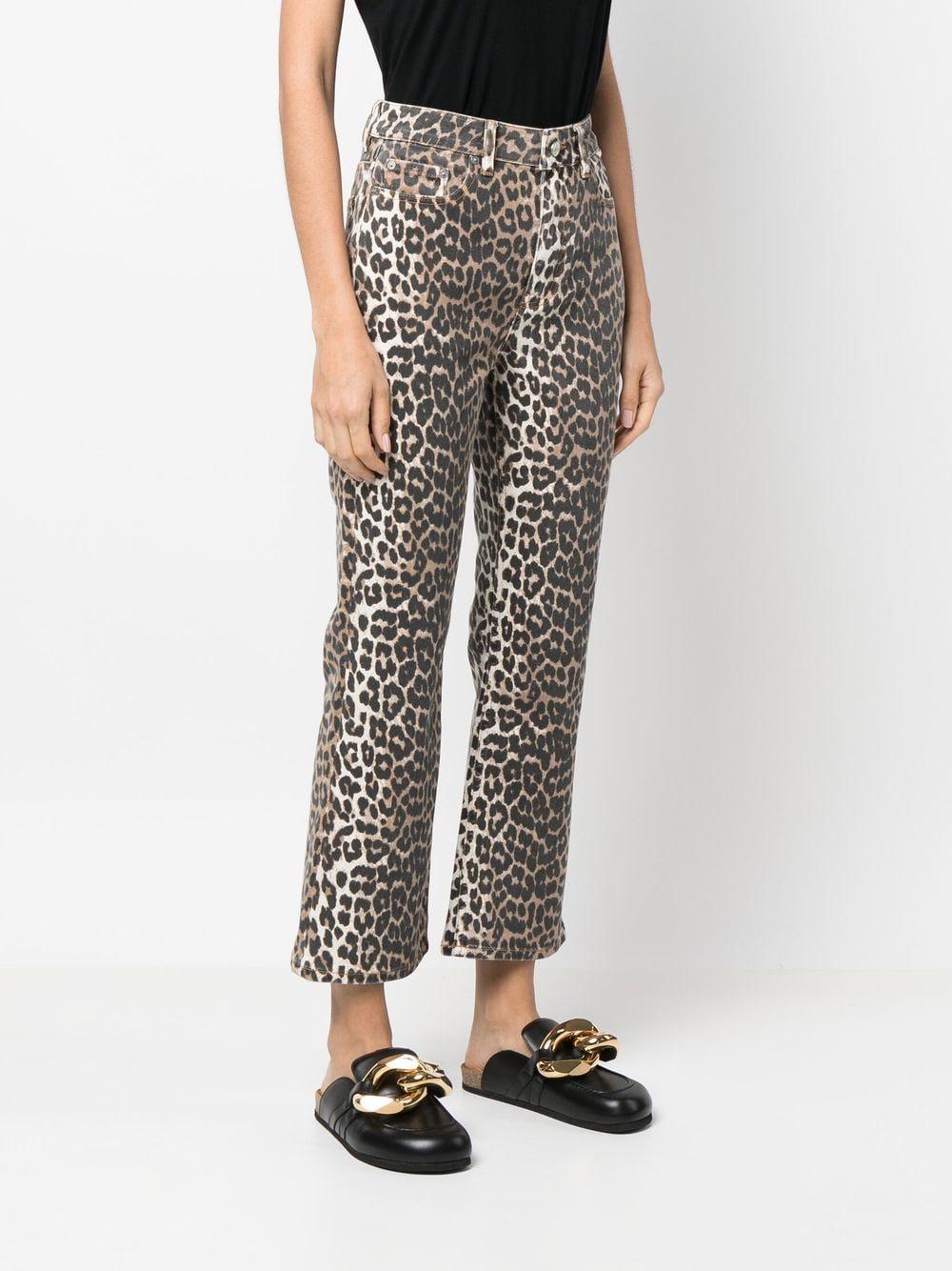 Betzy leopard cropped jeans Product Image