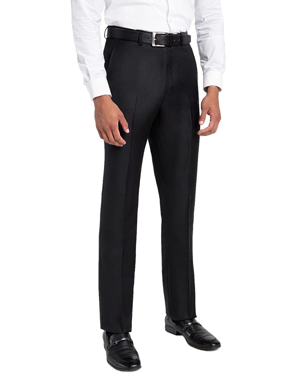 Santorelli Loro Piana Modern Fit Flat Front Dress Pants Product Image