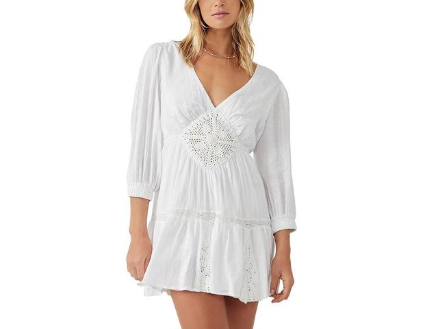 Free People Hudson Mini Dress (Ivory) Women's Clothing Product Image