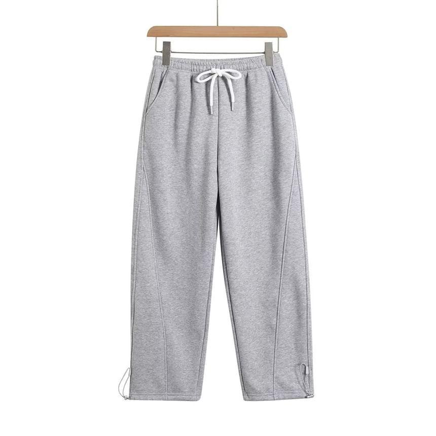 Mid Rise Plain Sweatpants Product Image