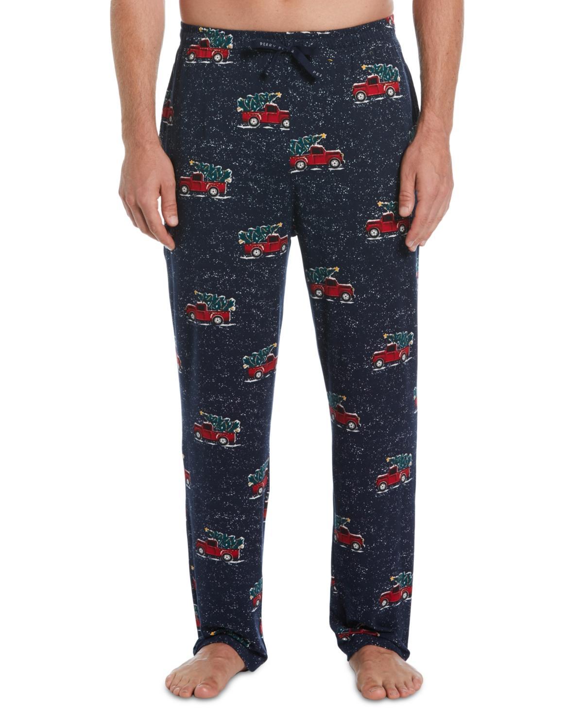 Perry Ellis Portfolio Mens Deluxe Touch Knit Printed Pajama Pant Product Image