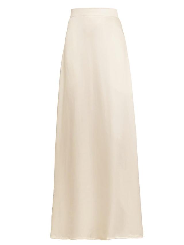 Womens Satin A-Line Maxi-Skirt Product Image