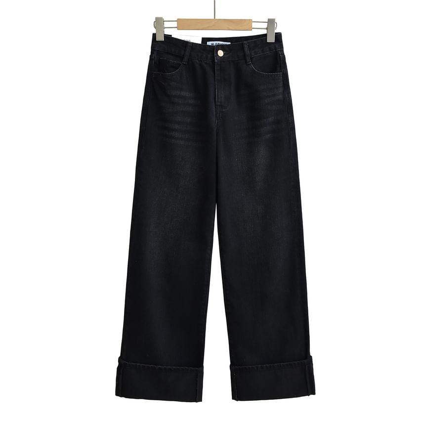 High Waist Wide Leg Jeans Product Image