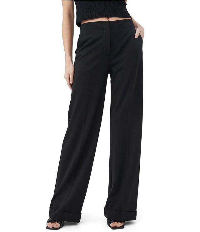 Trina Turk Cohen 2 Ponte Knit High Waisted Wide Leg Cuffed Pant Product Image