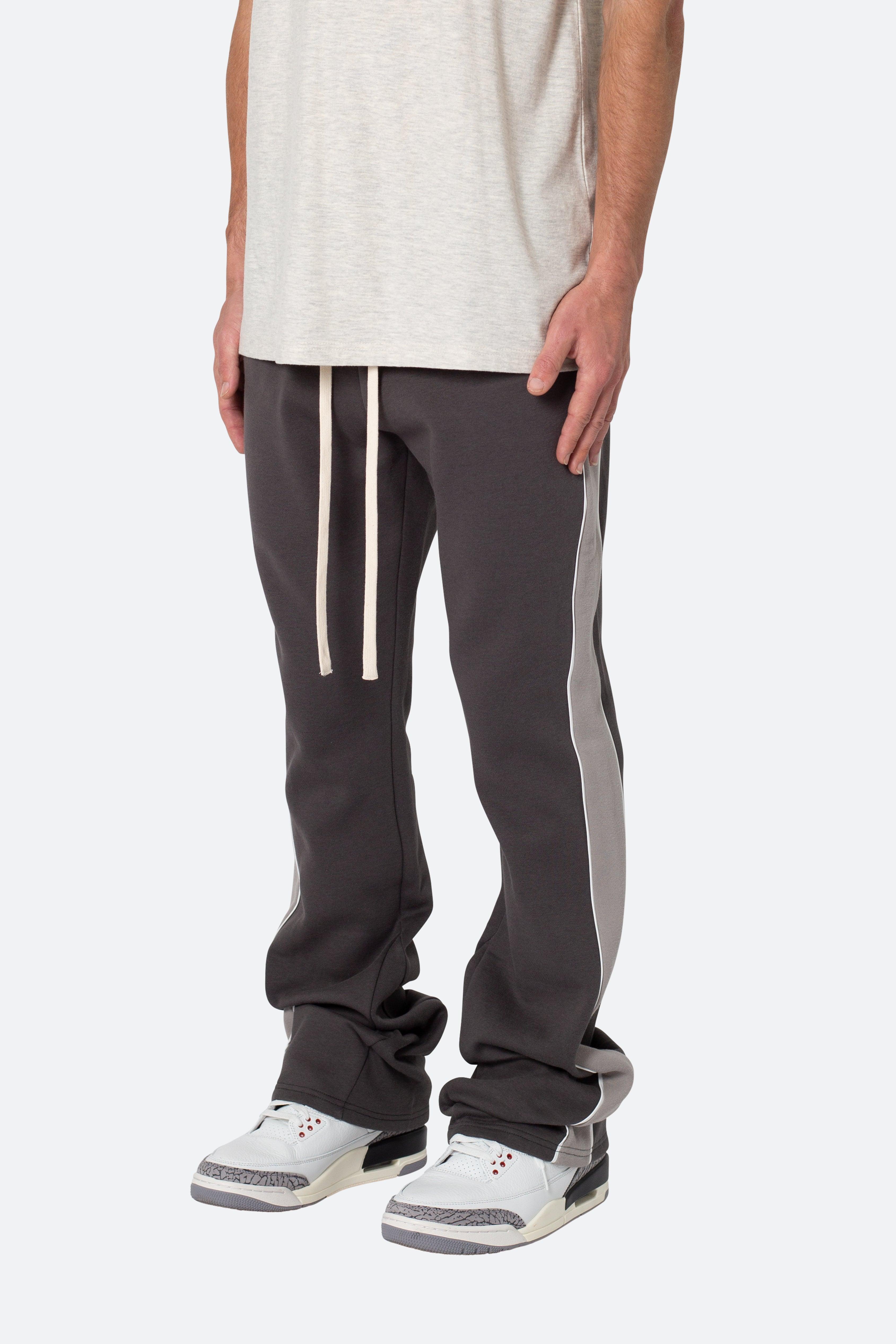 Flared Panel Track Pants - Grey Product Image