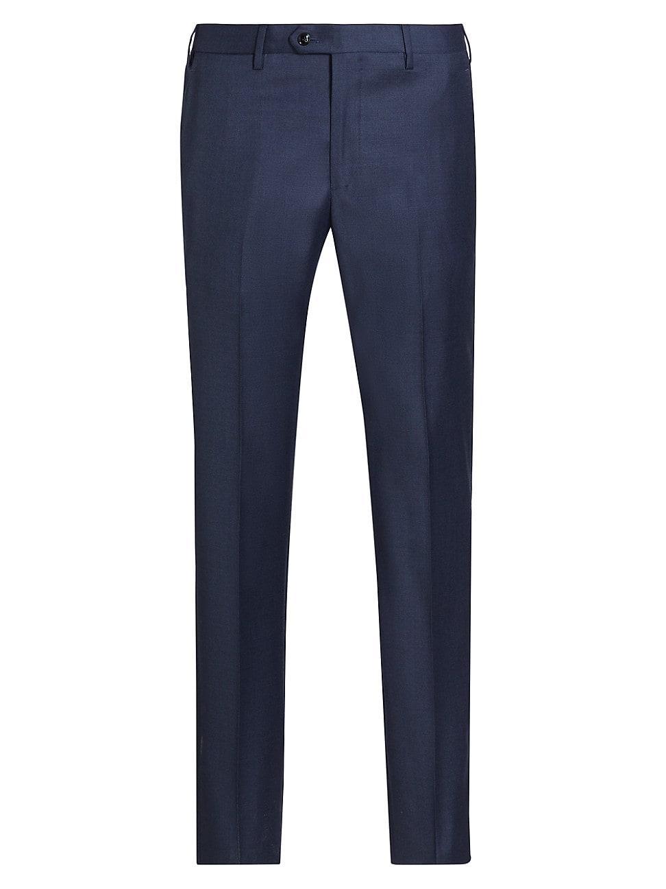 Mens Wool Twill Dress Trousers Product Image