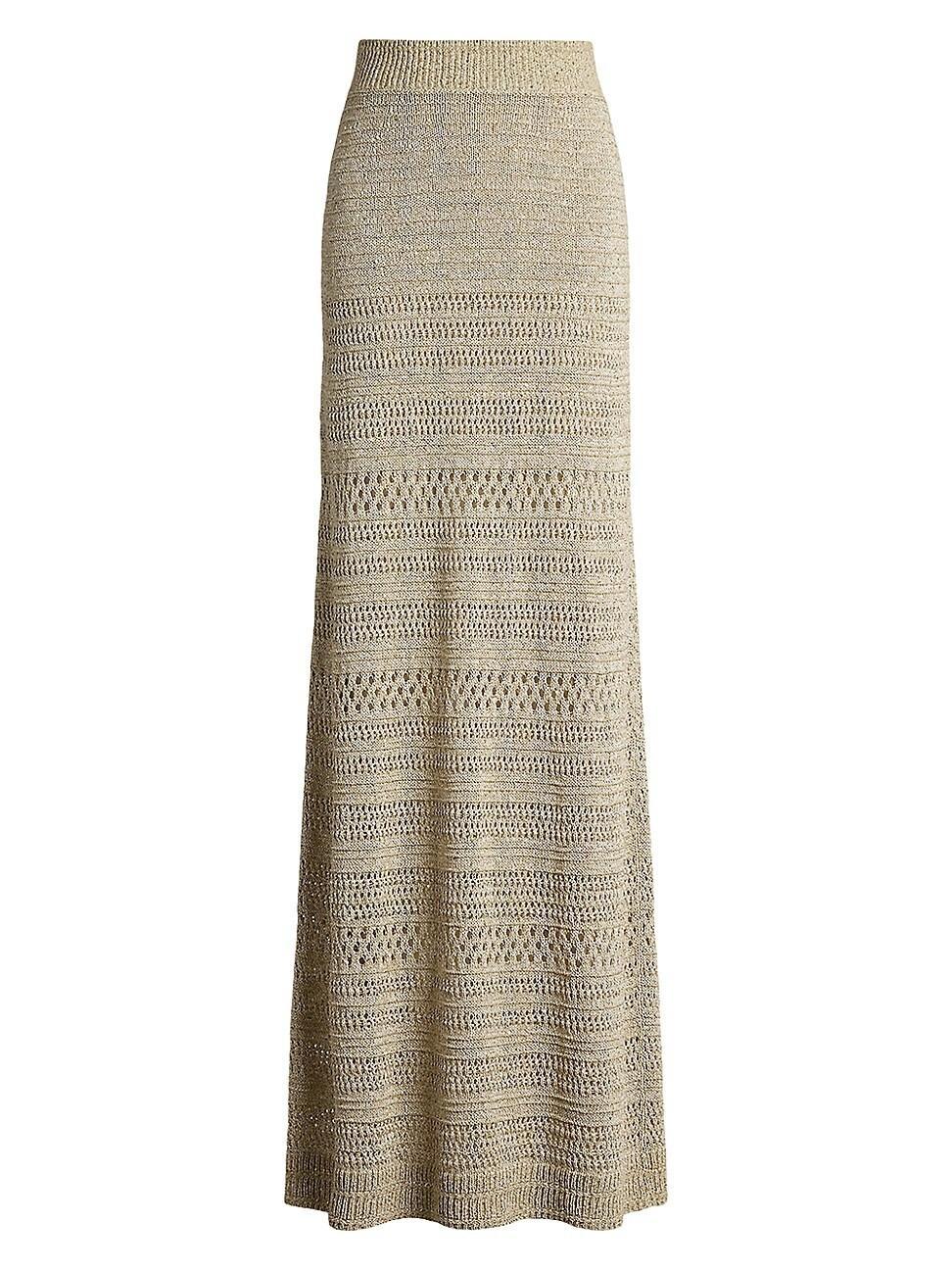 Womens Textured Knit Maxi Skirt Product Image