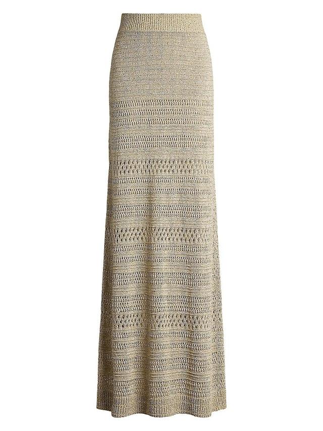 Womens Textured Knit Maxi Skirt Product Image