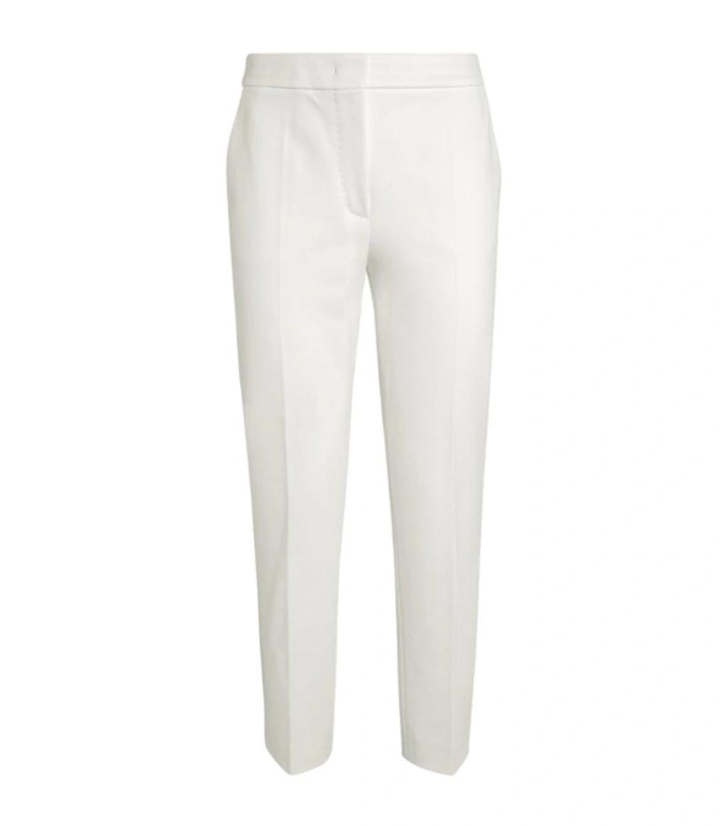 Cropped Slim Trousers In Bianco Product Image