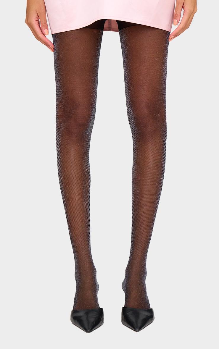 Black Glitter Tights Product Image