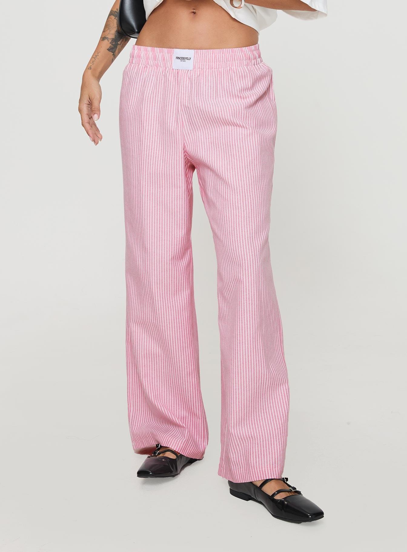 Beach House Pants Pink/White product image