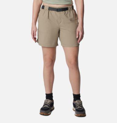 Columbia Sandy River Cargo Short (Tusk/Metal) Women's Shorts Product Image