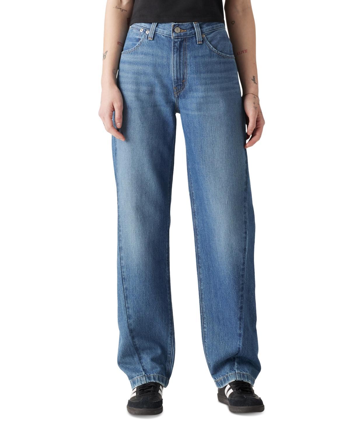 Levis Womens 94 Cotton Baggy Seamed Mid-Rise Jeans Product Image