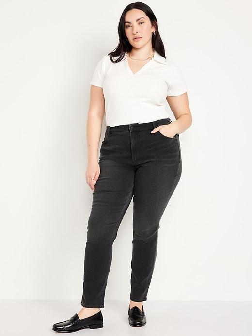 High-Waisted Wow Straight Jeans Product Image