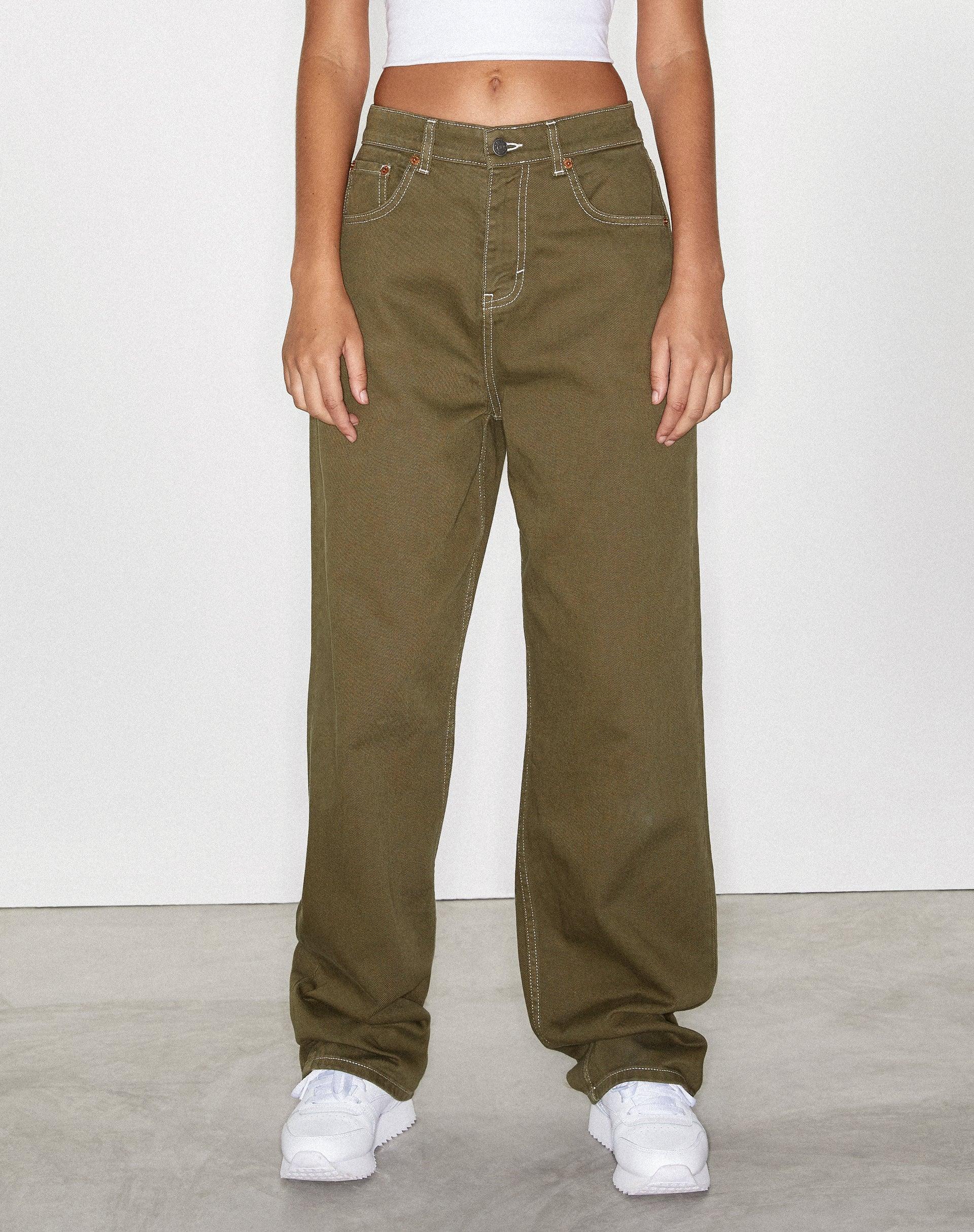 Parallel Jeans in Military Green Product Image