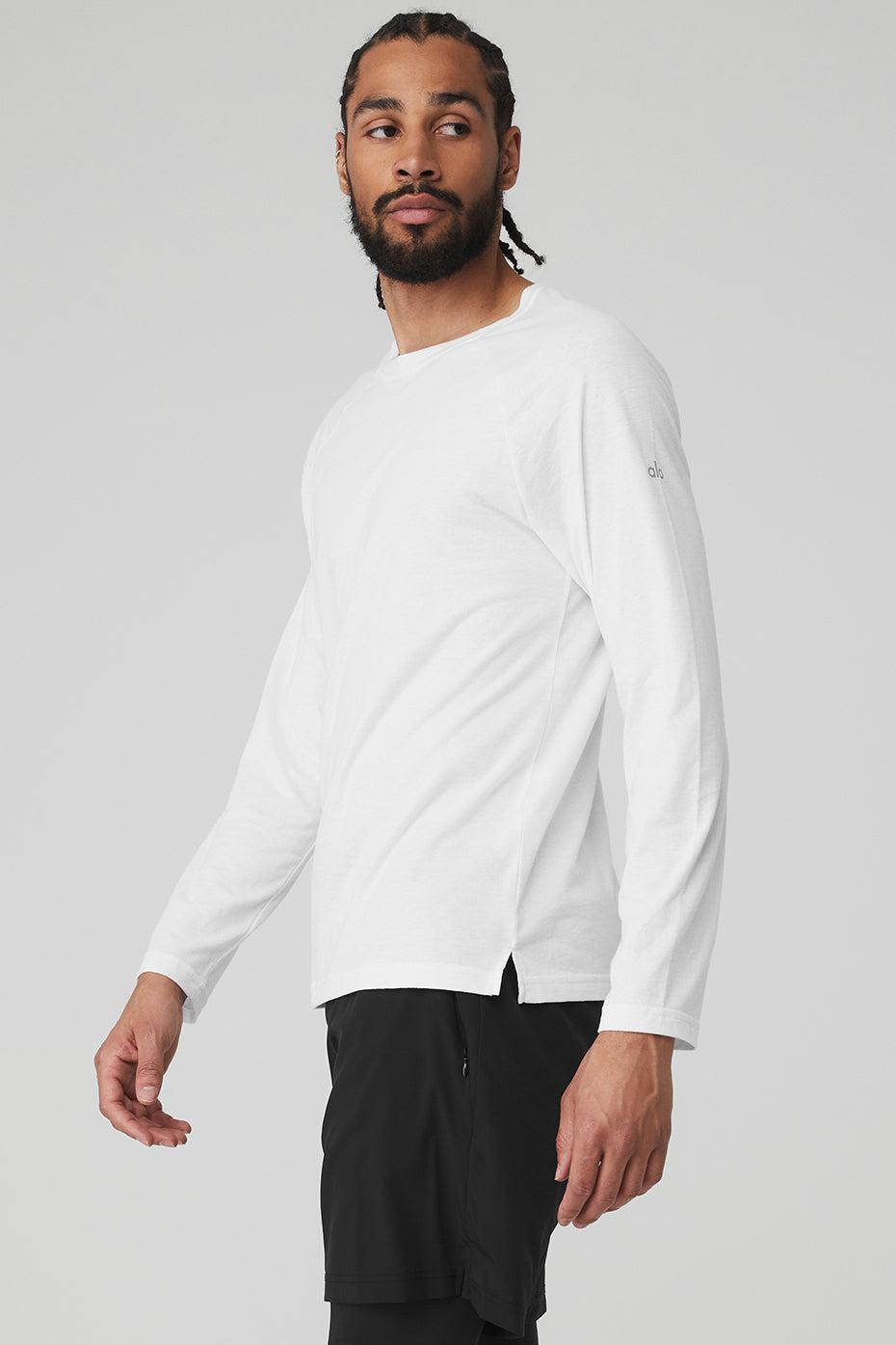 Triumph Long Sleeve Tee - White Male Product Image