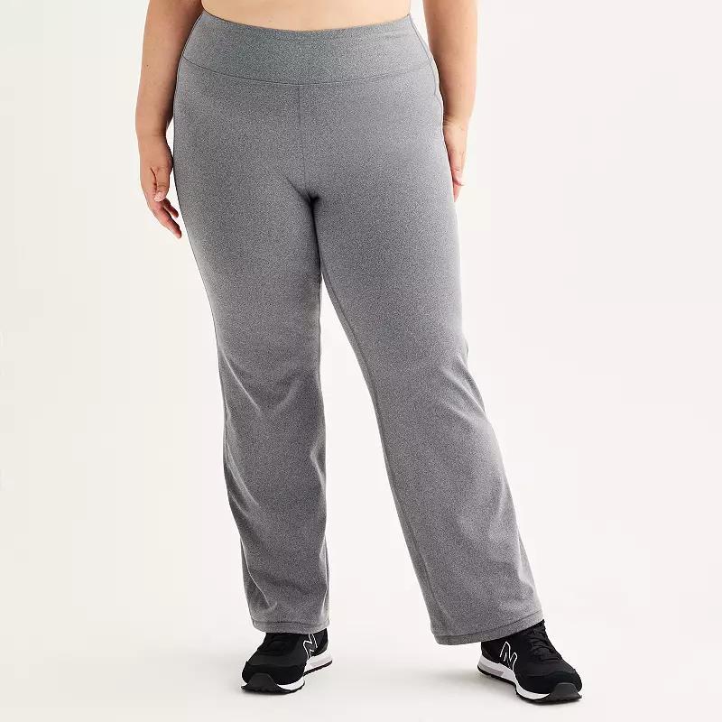 Plus Size Tek Gear Essential Soft Open Hem Pants, Womens Grey Product Image