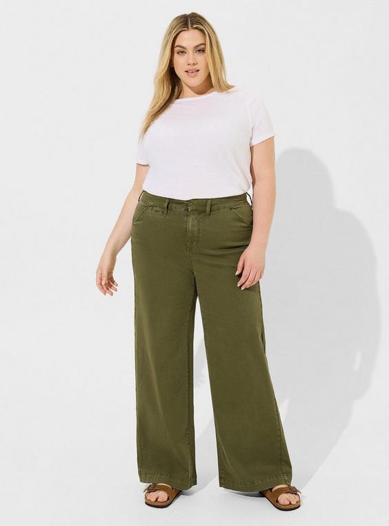 High-Rise Wide-Leg Wide Leg Chino Pant Product Image