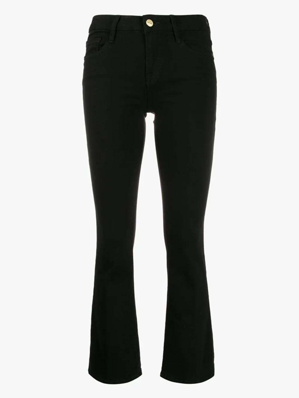 FRAME Slim-fit Cropped Jeans In Black Product Image