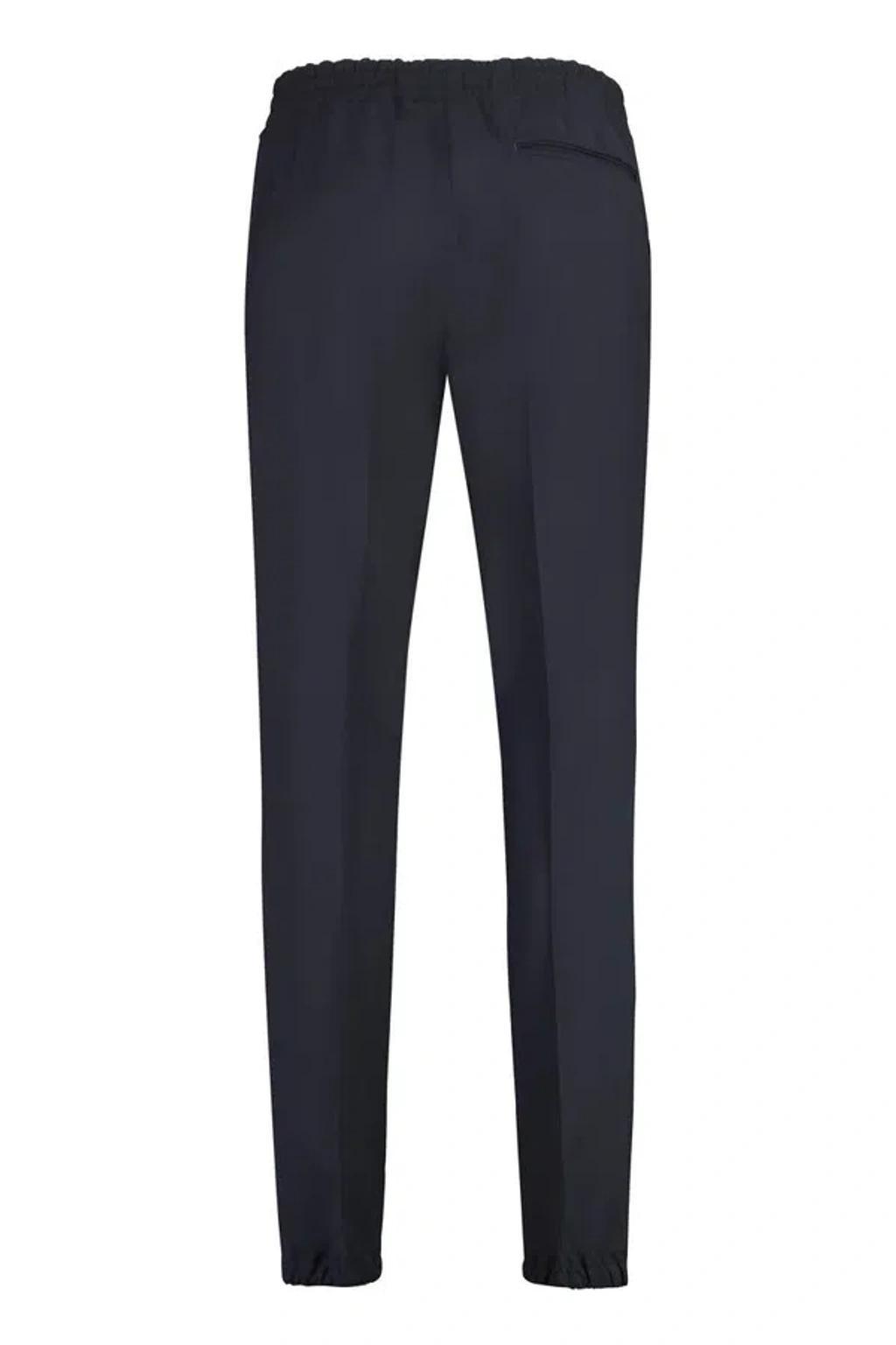 ZEGNA Wool Sweatpants In Blue Product Image