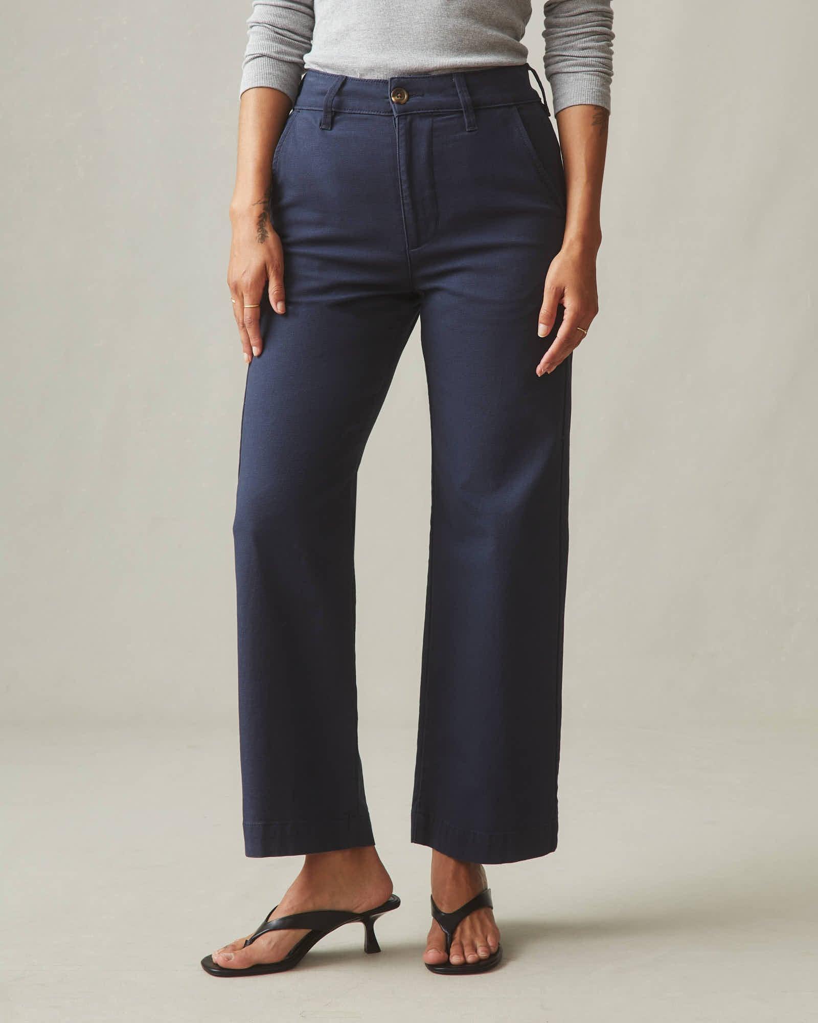 Wide Leg Pant - Navy Product Image