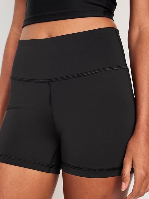 High-Waisted PowerSoft Biker Shorts -- 4-inch inseam Product Image