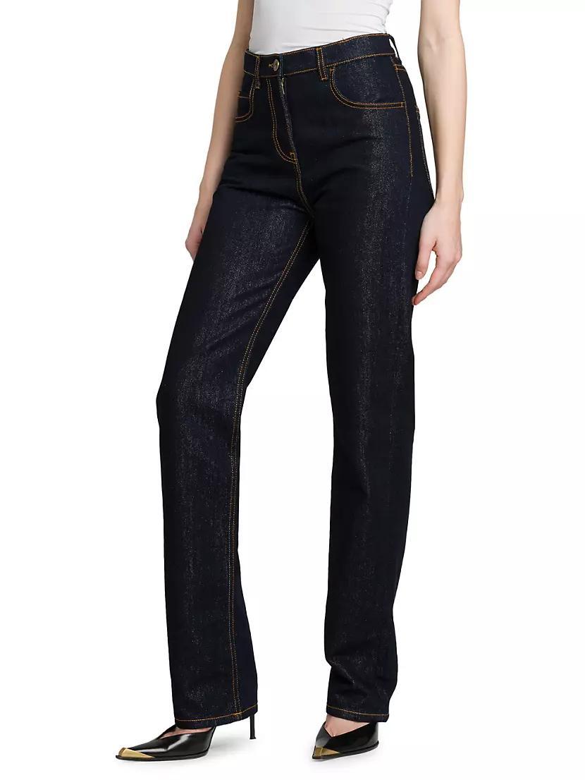 Slim-Straight Mid-Rise Jeans Product Image