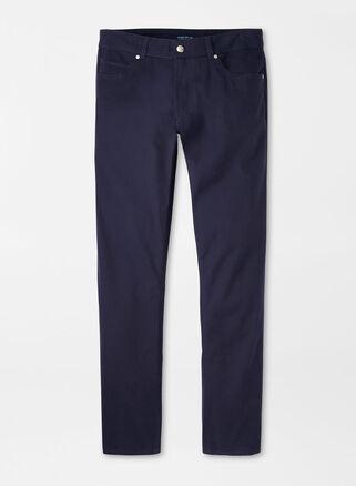 Peter Millar Mens Delvin Twill Five-Pocket Pant | Color: Navy | Size: 38 Product Image