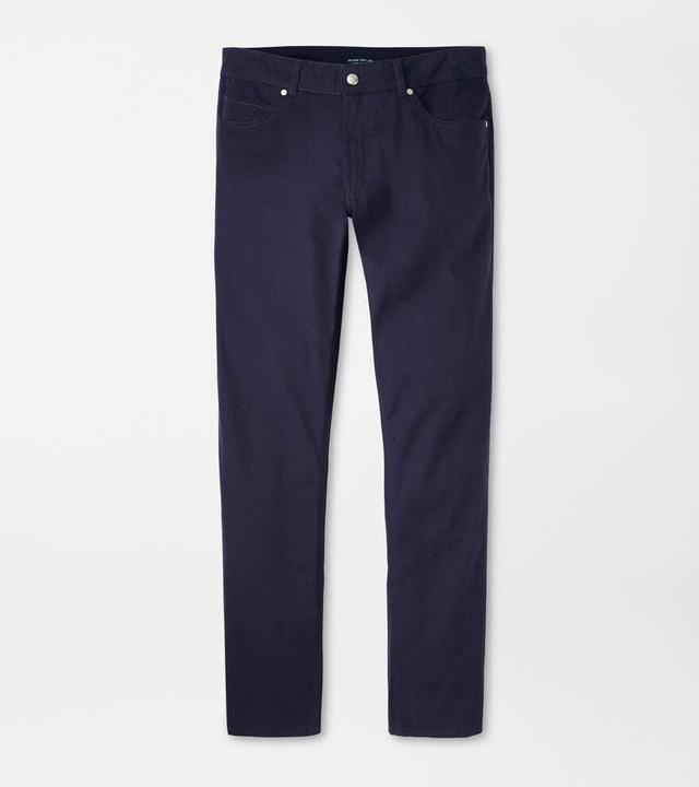 Peter Millar Mens Delvin Twill Five-Pocket Pant | Color: Navy | Size: 38 Product Image